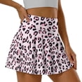 thumbnail image 4 of KUIFORTI Pink Leopard Print Golf Skirts for Women Soft High Waisted Golf Skort with 2 Pockets Comfortable Durable Athletic Skirts for Workout Pickleball Running, 4 of 7