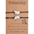 thumbnail image 1 of 2 pulseras de la amistad con cordón de hilo, pulsera de mariposa, pulseras tejidas a mano ajustables, joyería de muñeca, regalo para mujeres y hombres., 1 of 9