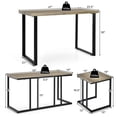 thumbnail image 4 of Giantex 4 Piece Dining Table Set, Counter Height Table Set, Space-saving Dining Table Set for Kitchen, Dining Room, Restaurant, Oak Grey, 4 of 8