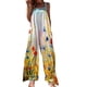 thumbnail image 2 of Gibobby Mono Corto Informal Mono de verano para mujer Pantalones casuales estampados Mono estampado Pantalones de pierna ancha Mono de playa de vacaciones(Beige， XXL), 2 of 4