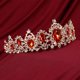 thumbnail image 3 of Tiara de cristal real Frcolor, diadema nupcial, accesorios para el cabello de novia (rojo), 3 of 7