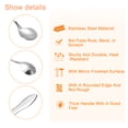 thumbnail image 3 of Unique Bargains Long Handle Spoon, 1Pcs 12.2-Inch Stainless Steel Cocktail Stirring Spoons Round for Mixing, Drink (Silver), 3 of 7