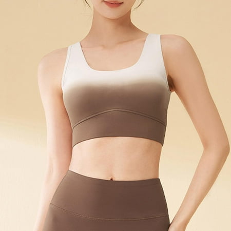 LLYWEY Push up Bras for Women on Clearance Wireless Bralette Ladies Full Coverage Bra Style-1186 Women Multiway Bra Feature Adult Female Plus Size Sports Bras Brown 42B