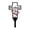 G004- Black D, variant on Outdoor Metal Decor, Fathers Day Cemetery Decorations, Outdoor Decorations, Metal Garden Art, 12X6 Inch Sharp Point Lawn Stake, Engraved Husband Cross Design for Permanent