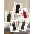 thumbnail image 2 of Women's Patchwork Maternity Nursing Dress 3/4 Sleeve Dress for Breastfeeding, 2 of 4