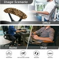 thumbnail image 4 of SCRAWLGOD Fur Leopard Print Set of 3 Removable Office Chair Cover with Arm Rest Covers Non-Slip Desk Chair Protector Scratch Resistant Swivel Chair Slipcover, S, 4 of 7