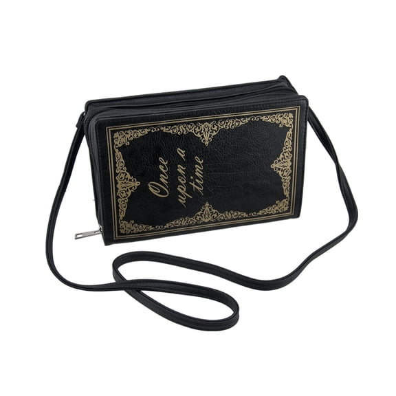 Zeckos Once Upon a Time Storybook Look Structured Cross Body Purse