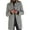Grey, variant on Long Coats For Women Winter Stand Collar Single Breasted Wool Coats Wool Blend Peacoat Thicken Jacket