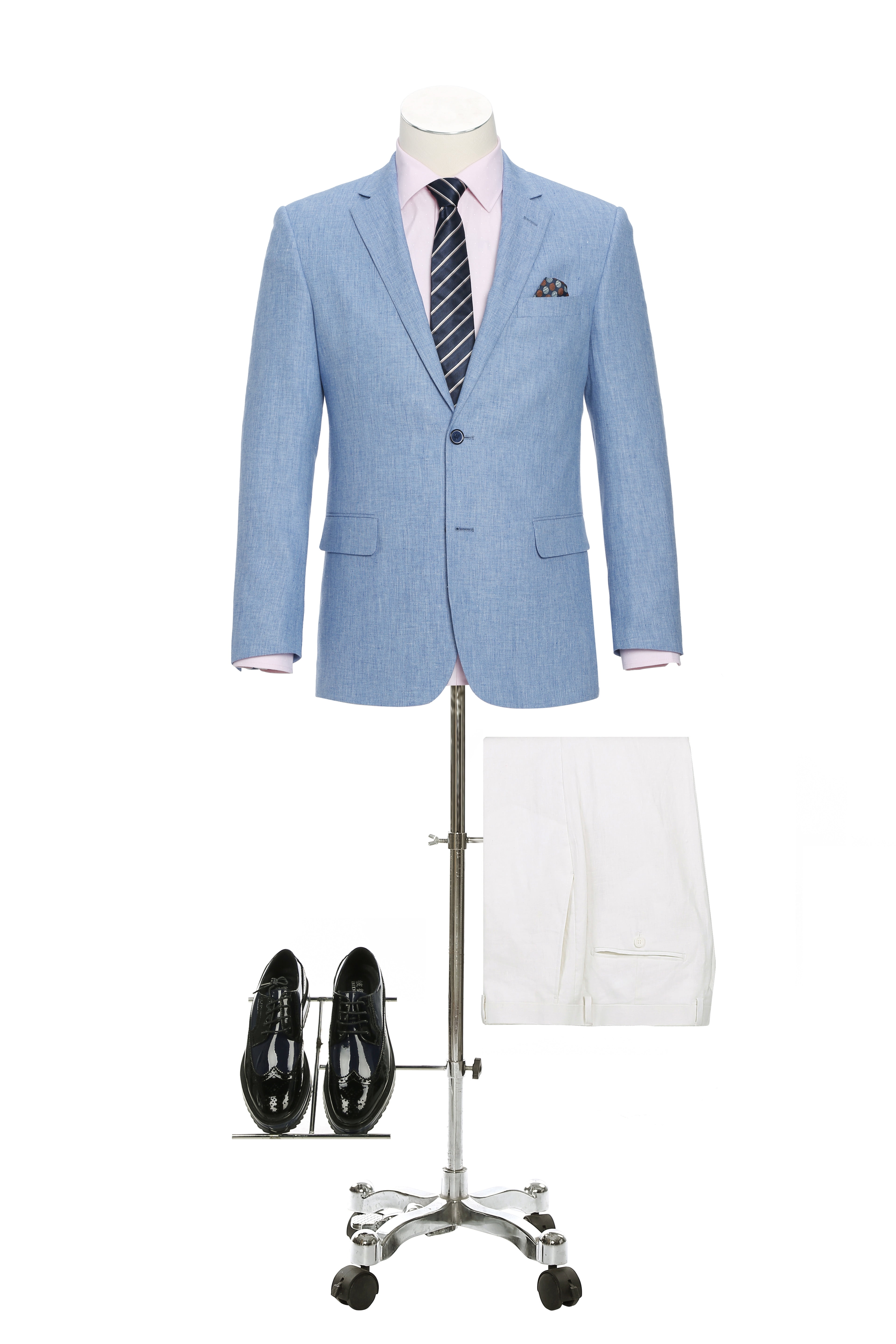 610-2 Men's Classic Fit Blazer Summer Linen Cotton Sport Coat
