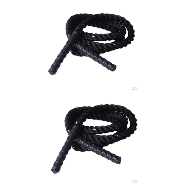 Cuerda para saltar pesada 4x Cuerda para saltar con peso de 9 pies / 9, con cómodas para utilizar en interiores y exteriores