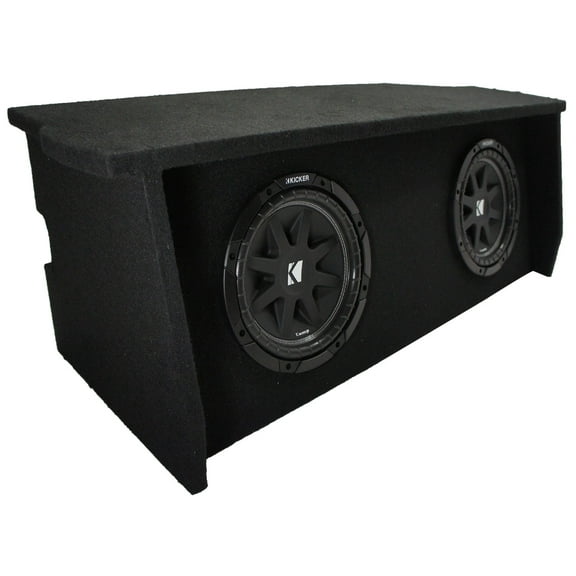 2007-2018 Jeep Wrangler 2 Door Dual 10" Enclosure Kicker 43C104 Sub Box Package