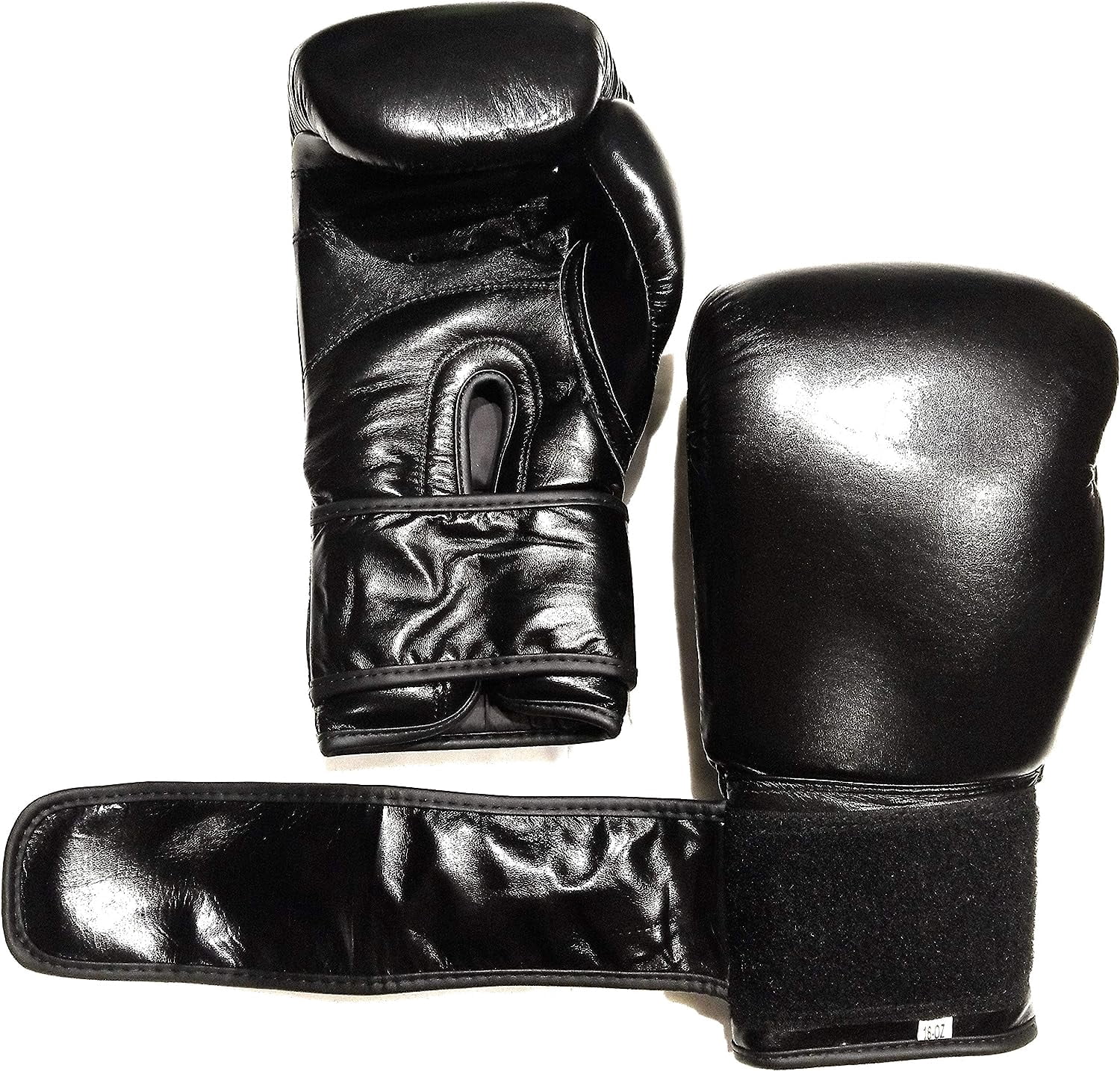Woldorf USA Top Grade Leather Boxing Gloves for Men and Women - Muay Thai Training Kickboxing Fighting Multi Layer Foam Sparring Gloves - Safety Strap Boxing Gloves with Black Palm 20oz, 22oz, 24oz