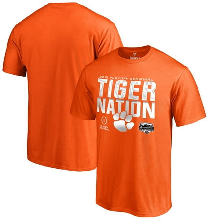 Clemson Tigers Memorial - Clemson Tigers Fanatics Branded College Football Playoff 2016 Fiesta Bowl Bound Nation T-Shirt - Orange