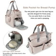 thumbnail image 3 of Bolsa de pañales con 3 bolsillos más fríos, bolsa para extractor de leche, bolsa de mamá para hospital, bolsa de pañales de viaje grande, 3 of 7