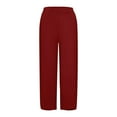 thumbnail image 4 of Tittly Sweatpants Women Lounge Pants Women Women's Pants Casual Summer Cotton Cropped Pants Pants Trousers Womens Pants Barrel Pants Women Red XL, 4 of 4