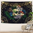 thumbnail image 3 of Tapiz de calavera Tapiz de setas coloridas Tapiz de constelación, 3 of 5