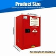thumbnail image 6 of Flammable Safety Cabinet, 12 Gallon Galvanized Steel Flammable Liquid Storage Cabinet, for Commercial Industrial ,Red, 6 of 7