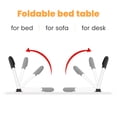 thumbnail image 5 of Laptop Bed Desk with Cup Holder (Cream White)- Foldable Portable Lap Table w/Tablet Slot & Handle, 5 of 9