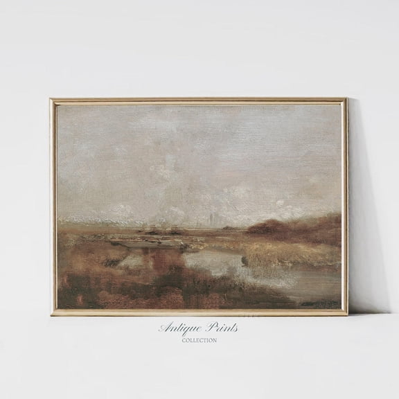 Country Landscape, Rustic Farmhouse Vintage Wall Art, Nature Scene Print, Autumn Decor, Poster, Unframed Poster Size 8x12