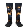 thumbnail image 1 of Balery Elegant Golden Blue Ornaments Calcetines novedosos Calcetines deportivos Calcetines hasta la rodilla Calcetines de algodón Calcetines originales y geniales, 1 of 6