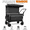 Black, variant on Folding Wagon Cart with Canopy and Push-Pull Handle, 300l Extra Large Capacity Heavy Duty Utility Cart, 480lbs Load,7''x4' All-Terrain Wheels with Brakes for Camping,, Garden and Groceries, Black