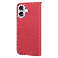 thumbnail image 6 of Mantto Case for iPhone 16, Premium PU Leather Magnetic Closure Flip Wallet Phone Case with Card Holder Cash Slot Stand Function Cute Animal Shockproof Cover For iPhone 16 - Red, 6 of 10