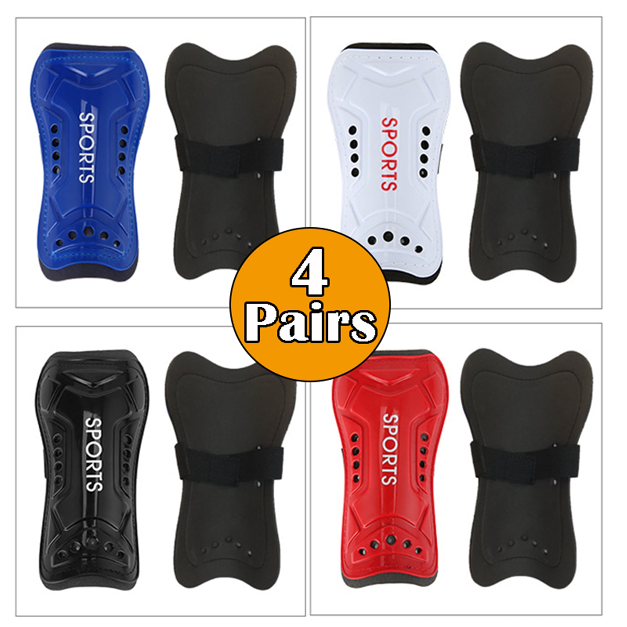 Toddler Childrens Soccer Shin Guard, Elbourn 4 Pairs Kids Soccer Shin