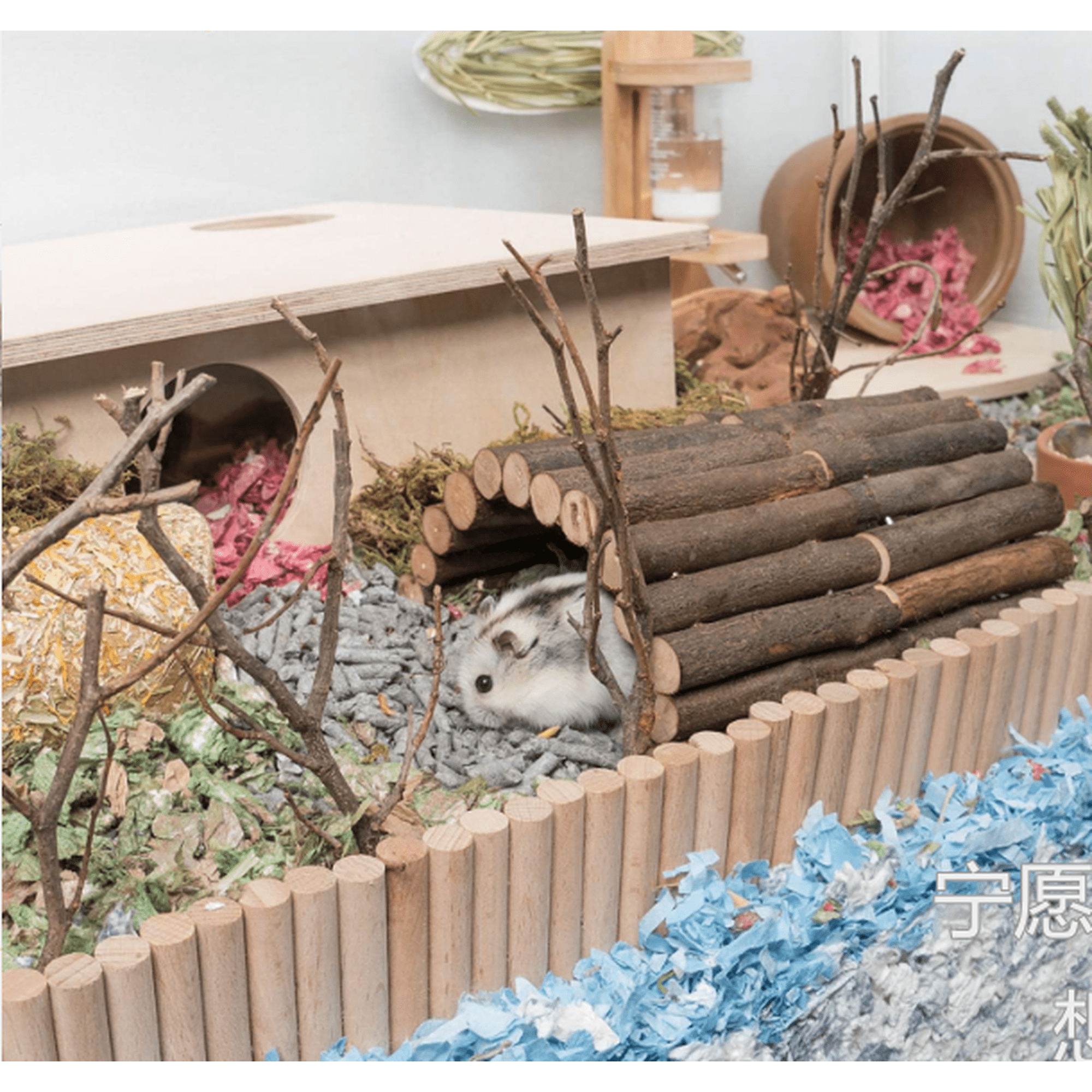 Wooden Ladder Bridge, Hamster Mouse Rat Rodents Toy, Small Animal Chew Toy