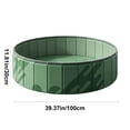 thumbnail image 6 of LOWLHOME Foldable Play Ball Pool For Pet, Hard Plastic Kiddie Pool for Dogs, Portable Pool for Backyard Summer, Indoor Outdoor Playpen, Easy to Assemble and Storage, No Ball Included(Green 40 in), 6 of 10