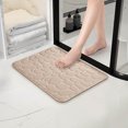 thumbnail image 3 of 1pc Memory Foam Bath Rug Embossed Bathroom Mat Water Absorbent And Washable Bath Rugs Non-Slip Thick Soft And Comfortable Carpet For Show, 3 of 7