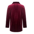 thumbnail image 5 of Noarlalf Velvet Tops for Women Velvet Shirt Women Women's Velvet Solid Colour Fashion Casual Top Jacket Womens Blazer Red XL, 5 of 5