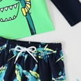 thumbnail image 4 of lnmuld Toddler Boys 2-Piece Rash Guard Swim Set, UPF 50+ Long Sleeve Sun Swim Trunks Size:6-7 Years, 4 of 7