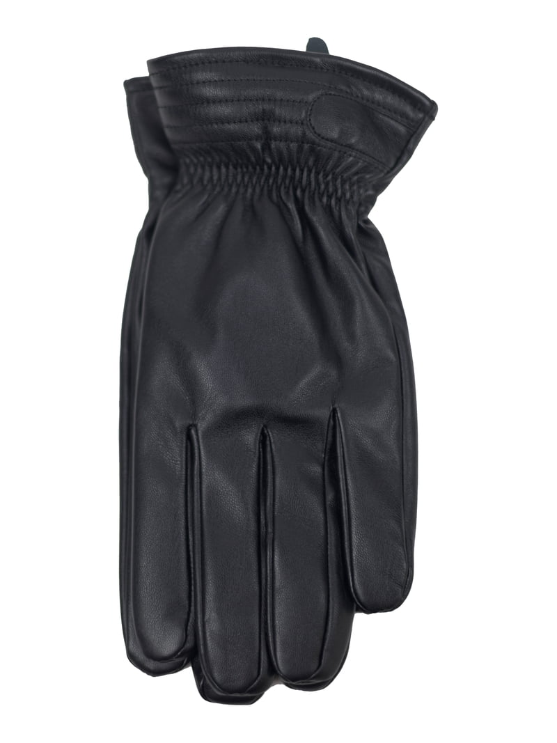 George Men's Faux Leather Glove, Black - Walmart.com