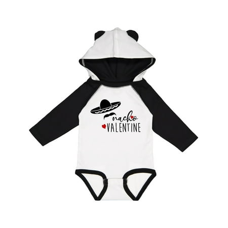 

Inktastic Funny Nacho Valentine Sombrero Hat Mustache and Hearts Gift Baby Boy or Baby Girl Long Sleeve Bodysuit