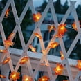 thumbnail image 5 of Gostoto 4.9-19.7FT 10-40LED Maple Leaves Garland Lights with Pumpkin, RealisticGarland Fairy Lights for Thanksgiving Halloween Decor Home Party, 5 of 5