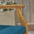 thumbnail image 3 of Noble House Perla Outdoor Acacia Wood Barstools Teak and Blue (Set of 4), 3 of 6