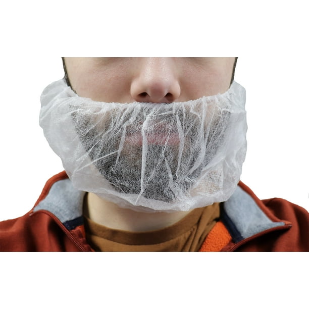 Disposable Food Service Beard Nets, White, 500 Pack