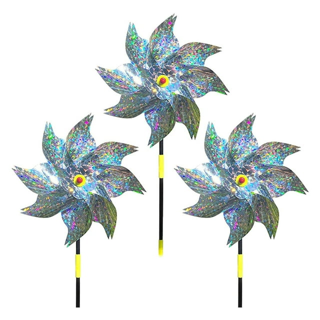 Molinos de Viento de 3 Piezas, Repelente de PáJaros, JardíN de Frutas, de Viento Reflectante, Repelente de PáJaros, Repelente de PáJaros, de Viento Reflectante