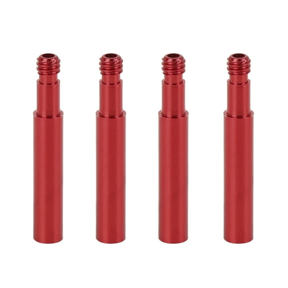 40mm Universal Aluminum Alloy Bike French Type Valve Extender Red 4pcs