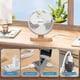 thumbnail image 3 of Small Usb Desk Fan 3 Speeds Portable Personal Desktop Table Fan Dual 360degrees Adjustment Mini Fan, 3 of 5