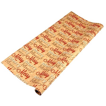 Great Wraps Kraft Christmas Wrapping Paper Roll, 80 Sq Ft (Merry Merry) - Walmart.com