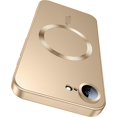 thumbnail image 1 of wonima44 Magnetic for iPhone 16e Case [Compatible with MagSafe][Built-in Camera Lens Protector] Slim Soft Silicone Bumper Shockproof Metallic Luster Phone Case (Gold), 1 of 1