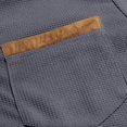 thumbnail image 4 of Mens Shirts, Long Sleeve Henley Shirts for Men Waffle Knit 3-Button Color Block Tees Lightweight Elbow Patches Fall Tops with Pocket, 4 of 6
