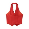 thumbnail image 4 of Birdeem Femmes Mode Col en V Décontracté Uni Sans Manches Boutons Hauts Sortie Shorts Jupe Ensembles, 4 of 10