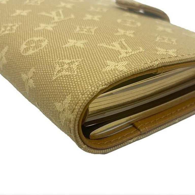 Authenticated Used Louis Vuitton LOUIS VUITTON Agenda PM Notebook Cover  Monogram Mini Beige Canvas Leather 