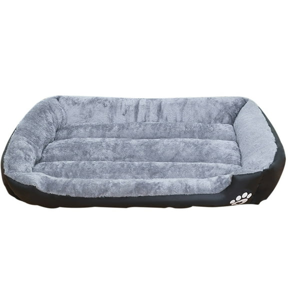 Black Washable Dog Bed Comfortable Breathable Pet Bed Rectangular Warming Bed For Medium Dogs With Soft Plush Removable Cover Indoor Outdoor Use For Pets Kennel Crate Mat