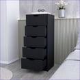 thumbnail image 6 of Dresser, 5 Narrow Drawer Tall Chest with Storage | Black | Particle Board, 6 of 6