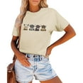 thumbnail image 4 of Trendfront Womens Highland Cow Graphic T Shirt Crewneck Short Sleeve Cute Farm Animal Print Casual Everyday Tee Tops, 4 of 5