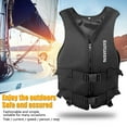 thumbnail image 5 of HUISZJ Fishing Surfing Drifting Safety Vest, Life Black Jacket Neoprene, Boating Drifting Buoyancy Safety Life Vest for Women Men (L), 5 of 9