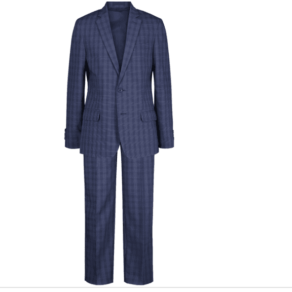 Nautica Big Boys Chalk Striped Check Suit, 2 Piece Set - Dark Blue